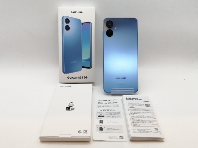中古】SAMSUNG au 【SIMフリー】 Galaxy A25 5G ブルー 4GB 64GB SCG33