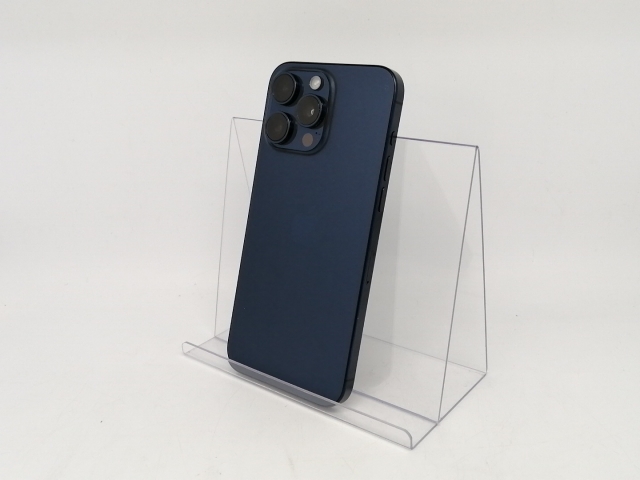 【中古】Apple SoftBank 【SIMフリー】 iPhone 15 Pro Max 256GB ブルーチタニウム MU6T3J/A【川越クレアモール】保証期間１ヶ月【ランクA】