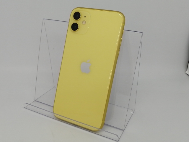 【中古】Apple SoftBank 【SIMロック解除済み】 iPhone 11 64GB イエロー MHDE3J/A（後期型番）【川越クレアモール】保証期間１ヶ月【ランクB】