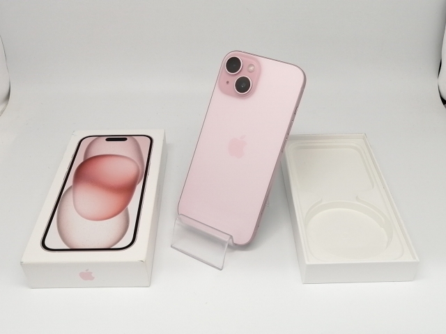 中古】Apple au 【SIMフリー】 iPhone 15 128GB ピンク MTMJ3J/A【川越