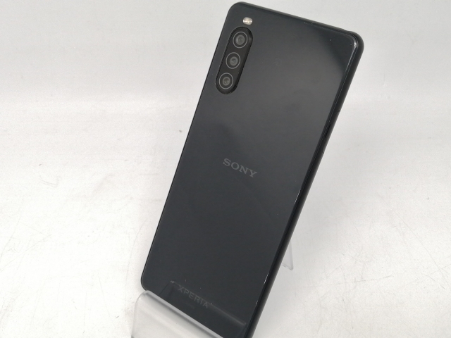 【中古】SONY au 【SIMロック解除済み】 Xperia 10 II ブラック 4GB 64GB SOV43【川越クレアモール】保証期間１ヶ月【ランクB】