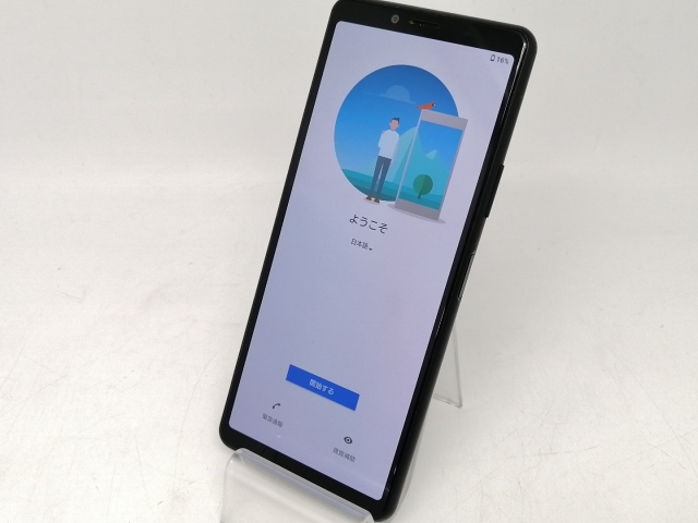 【中古】SONY au 【SIMロック解除済み】 Xperia 10 II ブラック 4GB 64GB SOV43【川越クレアモール】保証期間１ヶ月【ランクB】_1