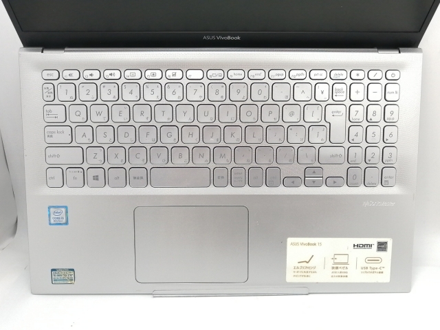 【中古】ASUS VivoBook 15 X512FA X512FA トランスペアレントシルバー【i5-8265U 8G 256G(SSD) WiFi 15LCD(1920x1080)】【川越クレアモール】保証期間１ヶ月【ランクC】_4