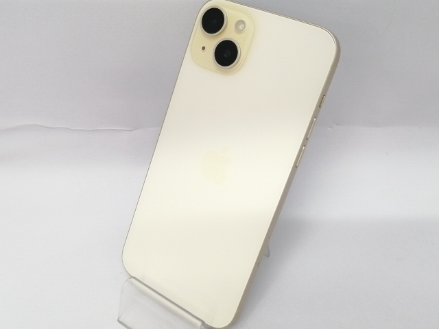 【中古】Apple 国内版 【SIMフリー】 iPhone 15 Plus 128GB イエロー MU0A3J/A【川越クレアモール】保証期間１ヶ月【ランクB】