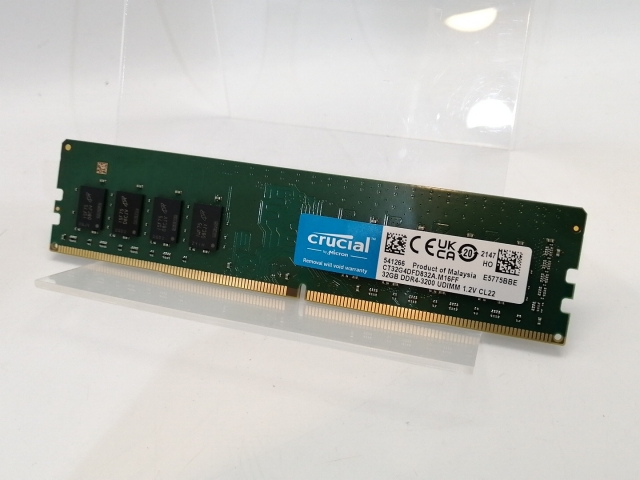 【中古】DDR4 32GB PC4-25600(DDR4-3200)【デスクトップPC用】 【高崎モントレー】保証期間１週間