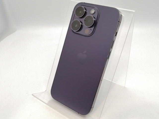 【中古】Apple 国内版 【SIMフリー】 iPhone 14 Pro 256GB ディープパープル MQ1E3J/A【高崎モントレー】保証期間１ヶ月【ランクC】