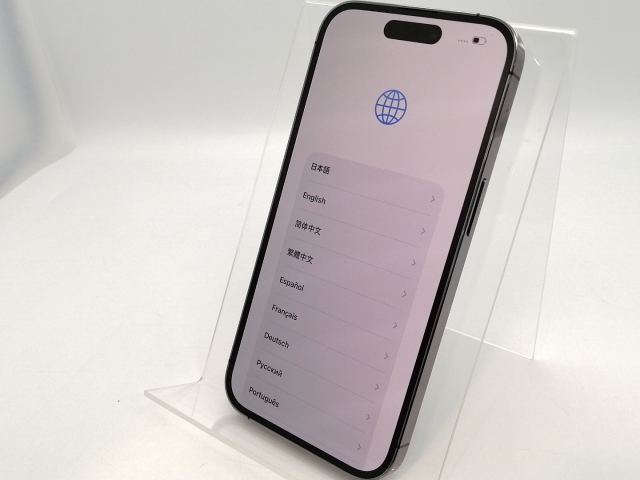 【中古】Apple 国内版 【SIMフリー】 iPhone 14 Pro 256GB ディープパープル MQ1E3J/A【高崎モントレー】保証期間１ヶ月【ランクC】