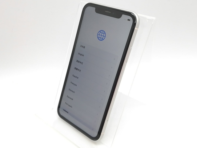 【中古】Apple docomo 【SIMロック解除済み】 iPhone 11 256GB ホワイト MWM82J/A【高崎モントレー】保証期間１ヶ月【ランクC】_1