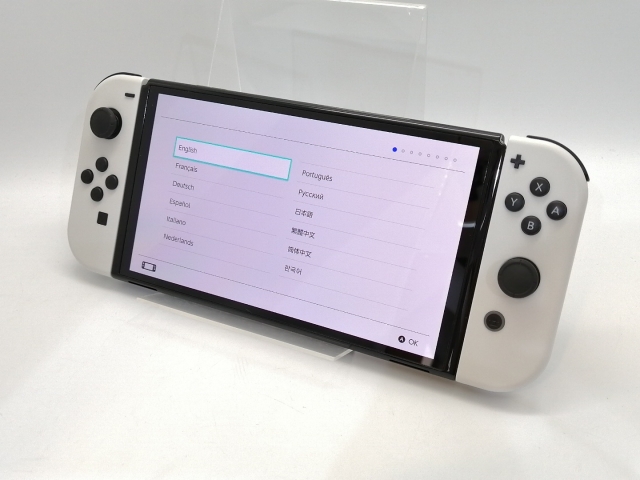 【中古】Nintendo Switch 本体 (有機ELモデル) HEG-S-KAAAA ホワイト 【2021年10月】【高崎モントレー】保証期間１ヶ月【ランクB】