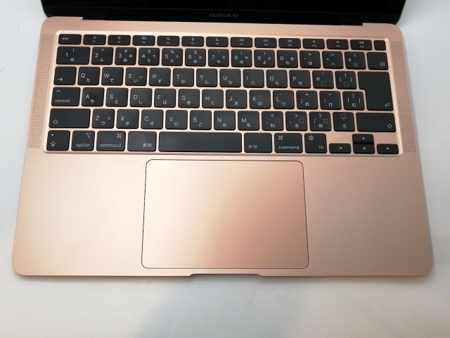 【中古】Apple MacBook Air 13インチ M1(CPU:8C/GPU:8C) 8GB/512GB ゴールド MGNE3J/A (M1・2020)【高崎モントレー】保証期間１ヶ月【ランクA】