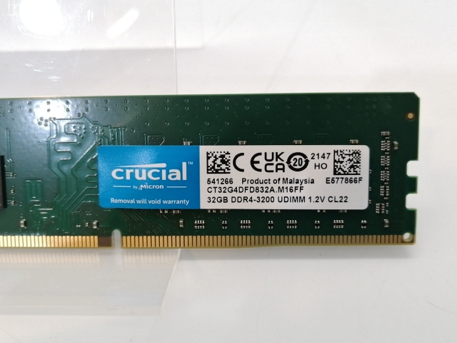 【中古】DDR4 32GB PC4-25600(DDR4-3200)【デスクトップPC用】 【高崎モントレー】保証期間１週間_2