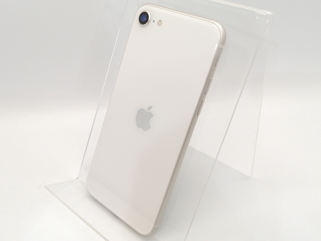 【中古】Apple 楽天モバイル 【SIMフリー】 iPhone SE（第3世代） 64GB スターライト MMYD3J/A【高崎モントレー】保証期間１ヶ月【ランクA】