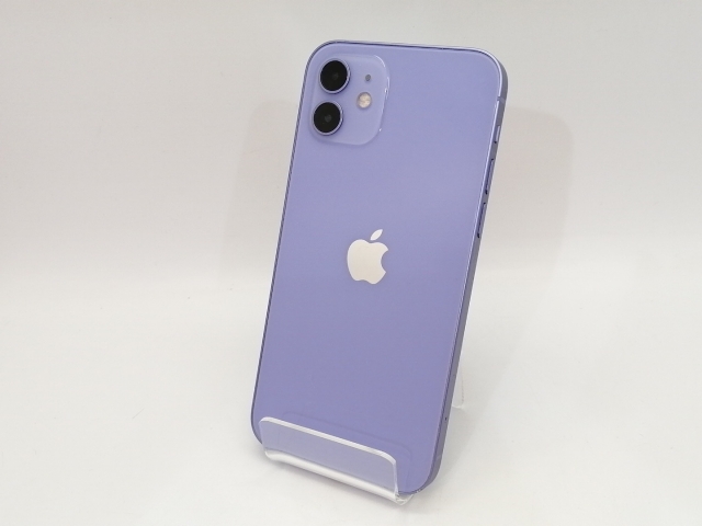 【中古】Apple au 【SIMロック解除済み】 iPhone 12 128GB パープル MJNJ3J/A【池袋東口】保証期間１ヶ月【ランクC】
