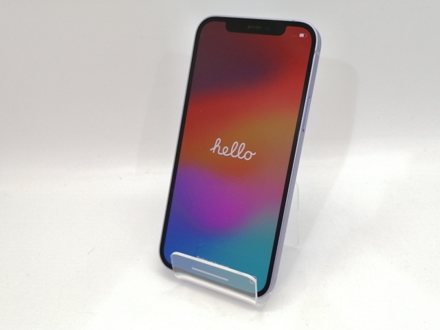 【中古】Apple au 【SIMロック解除済み】 iPhone 12 128GB パープル MJNJ3J/A【池袋東口】保証期間１ヶ月【ランクC】_1