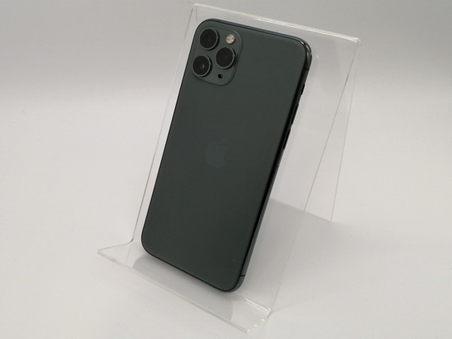 【中古】【赤ロム保証あり】Apple SoftBank 【SIMロック解除済み】 iPhone 11 Pro 256GB ミッドナイトグリーン MWCC2J/A【高崎モントレー