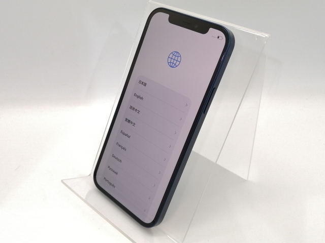 【中古】Apple docomo 【SIMロック解除済み】 iPhone 12 128GB ブルー MGHX3J/A【高崎モントレー】保証期間１ヶ月【ランクB】_1