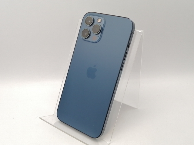【中古】Apple docomo 【SIMロック解除済み】 iPhone 12 Pro Max 128GB パシフィックブルー MGCX3J/A【川越クレアモール】保証期間１ヶ月【ランクC】