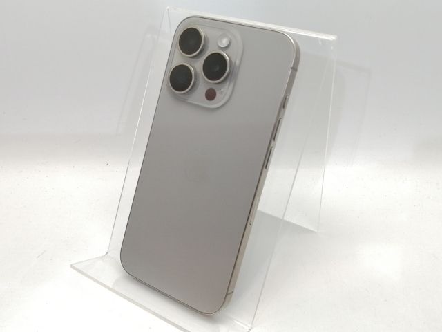 【中古】Apple 国内版 【SIMフリー】 iPhone 15 Pro 256GB ナチュラルチタニウム MTUF3J/A【高崎モントレー】保証期間１ヶ月【ランクA】