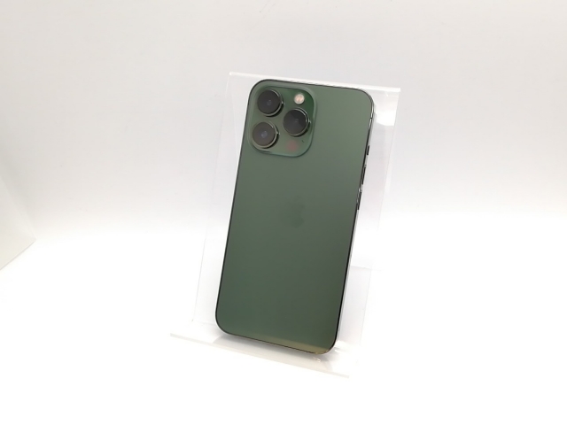 【中古】【赤ロム保証あり】Apple au 【SIMフリー】 iPhone 13 Pro 128GB アルパイングリーン MNDX3J/A【高崎モントレー】保証期間１ヶ月【ランクB】