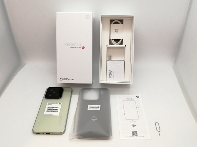 【中古】Xiaomi 国内版【SIMフリー】 Xiaomi 15 グリーン 12GB 256GB【高崎モントレー】保証期間１ヶ月【ランクA】