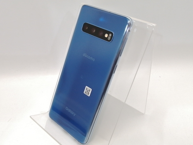 【中古】SAMSUNG docomo 【SIMロック解除済み】 Galaxy S10 SC-03L Prism Blue【高崎モントレー】保証期間１ヶ月【ランクB】