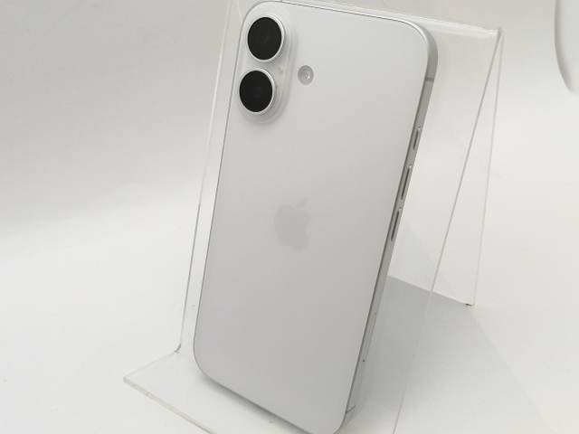 【中古】Apple docomo 【SIMフリー】 iPhone 16 128GB ホワイト MYDR3J/A【大宮東口】保証期間１ヶ月【ランクA】