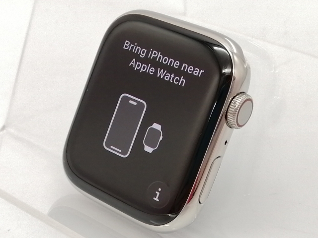 【中古】Apple Apple Watch Series7 45mm Cellular シルバーステンレススチールケース (バンド無し)【高崎モントレー】保証期間１ヶ月【ランクB】