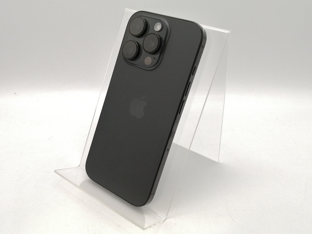 【中古】Apple 国内版 【SIMフリー】 iPhone 16 Pro 128GB ブラックチタニウム MYMV3J/A【ECセンター】保証期間１ヶ月【ランクB】