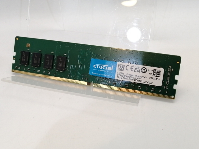 【中古】DDR4 32GB PC4-25600(DDR4-3200)【デスクトップPC用】 【高崎モントレー】保証期間１週間