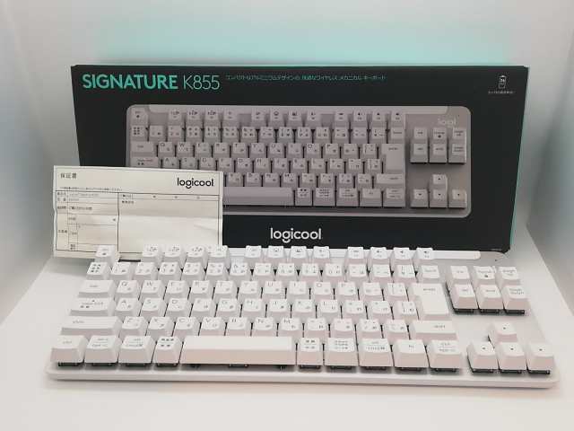 【中古】Logicool SIGNATURE K855ワイヤレス メカニカルTKL キーボード オフホワイト K855OW【高崎モントレー】保証期間１週間の通販は