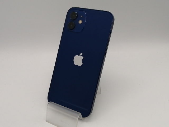 【中古】Apple ymobile 【SIMロック解除済み】 iPhone 12 128GB ブルー MGHX3J/A【大須アメ横】保証期間１ヶ月【ランクC】