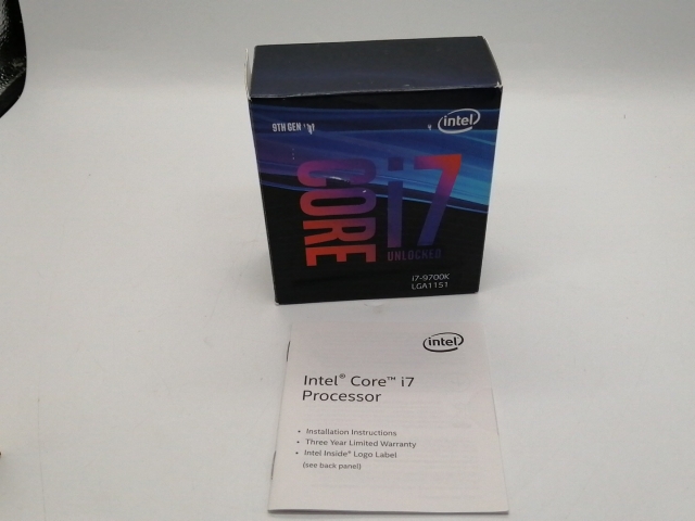 中古】Intel Core i7-9700K (3.6GHz/TB:4.9GHz/SRELT/P0) BOX LGA1151