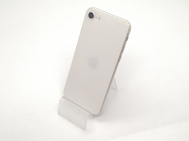 【中古】Apple au 【SIMフリー】 iPhone SE（第3世代） 64GB スターライト MMYD3J/A【大須アメ横】保証期間１ヶ月【ランクB】