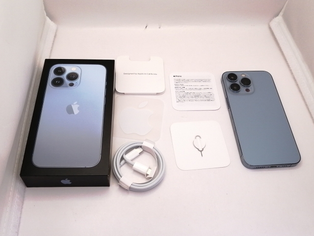 【中古】Apple SoftBank 【SIMフリー】 iPhone 13 Pro 256GB シエラブルー MLUU3J/A【大須アメ横】保証期間１ヶ月【ランクC】_9
