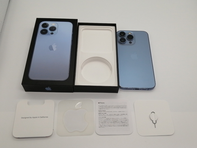 【中古】Apple au 【SIMフリー】 iPhone 13 Pro 256GB シエラブルー MLUU3J/A【大須アメ横】保証期間１ヶ月【ランクC】_9
