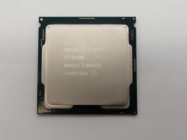 【中古】Intel Core i7-9700 (3GHz/TB:4.7GHz/SRG13/R0) bulk LGA1151/8C/8T/L3 12M/UHD630/TDP65W【大須アメ横】保証期間１週間