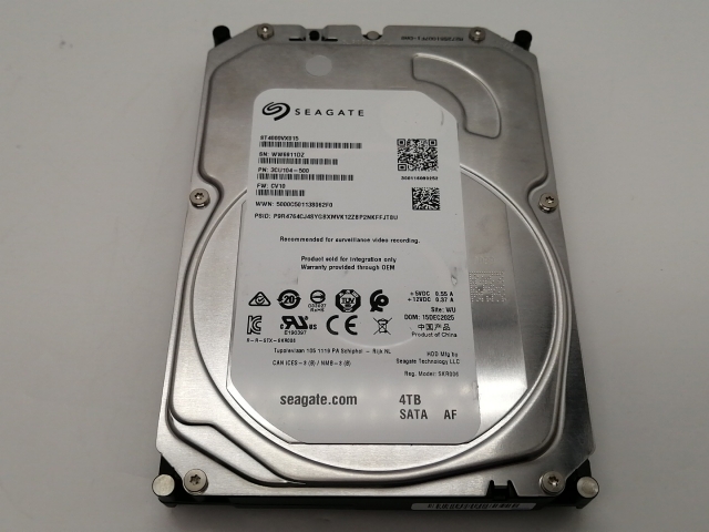 中古】Seagate ST4000VX015 SkyHawk 4TB/256MB/6Gbps【大須アメ横