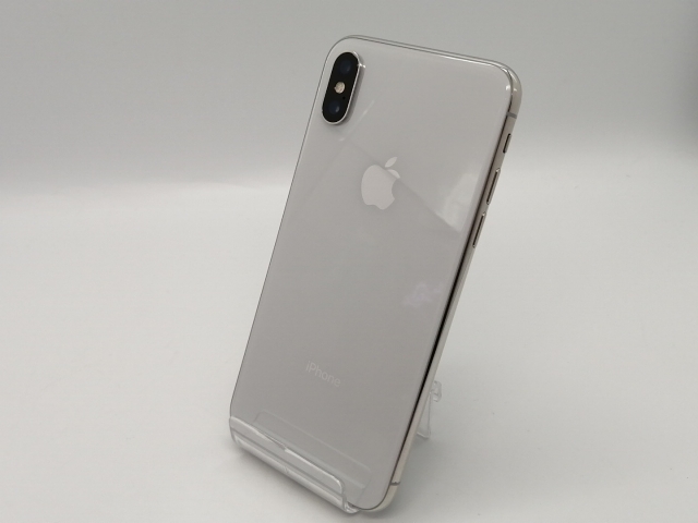 【中古】Apple docomo 【SIMロック解除済み】 iPhone X 64GB シルバー MQAY2J/A【大須アメ横】保証期間１ヶ月【ランクB】