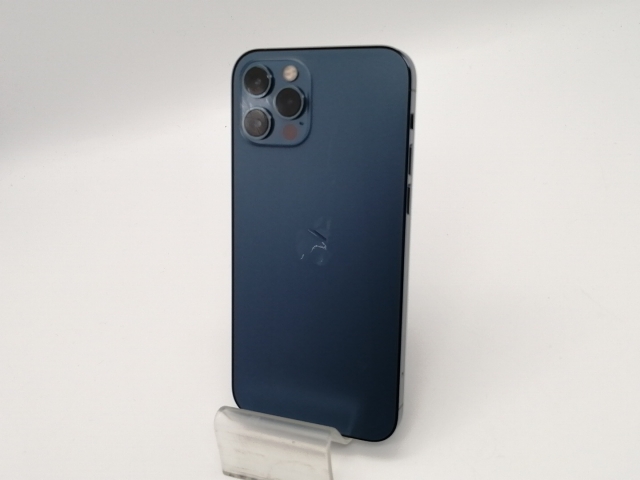 【中古】Apple docomo 【SIMロック解除済み】 iPhone 12 Pro 128GB パシフィックブルー MGM83J/A【大須アメ横】保証期間１ヶ月【ランクC】