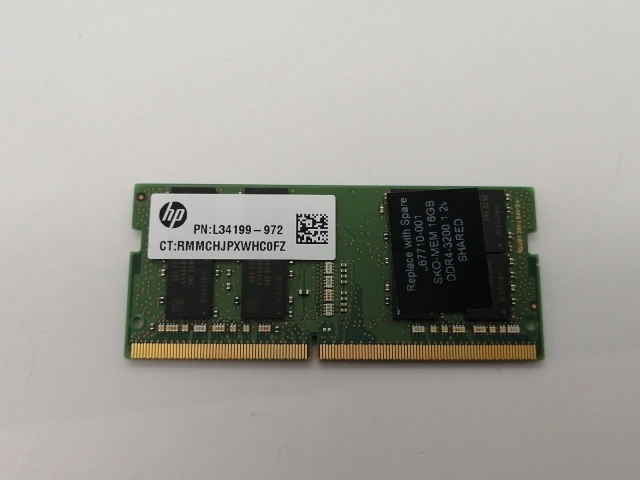 【中古】260PIN 16GB DDR4-3200(PC4-25600) SODIMM 【ノートPC用】【大須アメ横】保証期間１週間