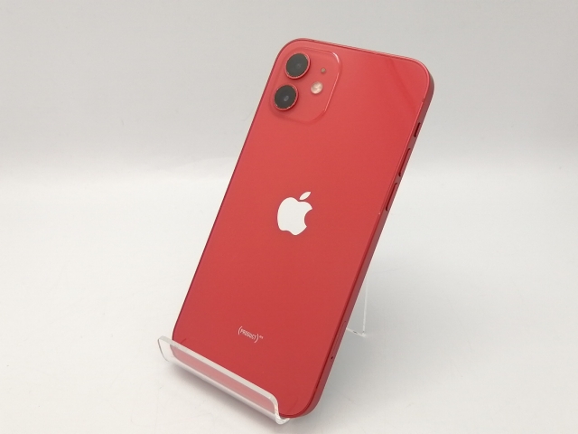 【中古】Apple au 【SIMロック解除済み】 iPhone 12 128GB (PRODUCT)RED MGHW3J/A【広島本通】保証期間１ヶ月【ランクB】
