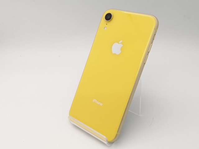 【中古】Apple au 【SIMロック解除済み】 iPhone XR 64GB イエロー MT082J/A【広島本通】保証期間１ヶ月【ランクC】