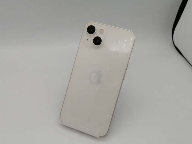 【中古】【赤ロム保証あり】Apple 楽天モバイル 【SIMフリー】 iPhone 13 128GB スターライト MLND3J/A【広島本通】保証期間１ヶ月【ランクC】