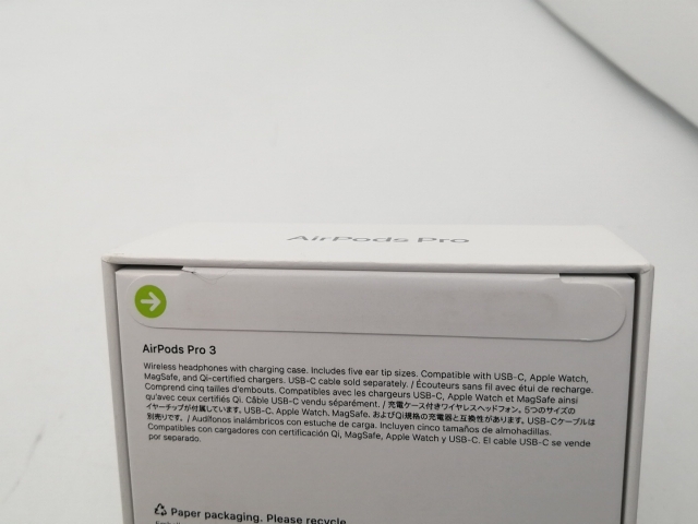 未使用】Apple AirPods Pro 3 MFHP4J/A【広島本通】保証期間1ヶ月