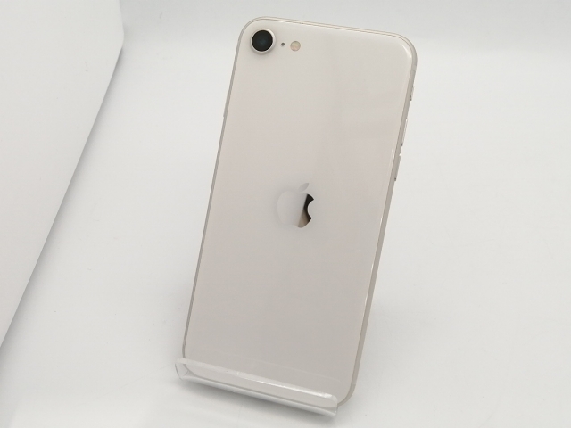【中古】Apple docomo 【SIMフリー】 iPhone SE（第3世代） 64GB スターライト MMYD3J/A【広島本通】保証期間１ヶ月【ランクB】
