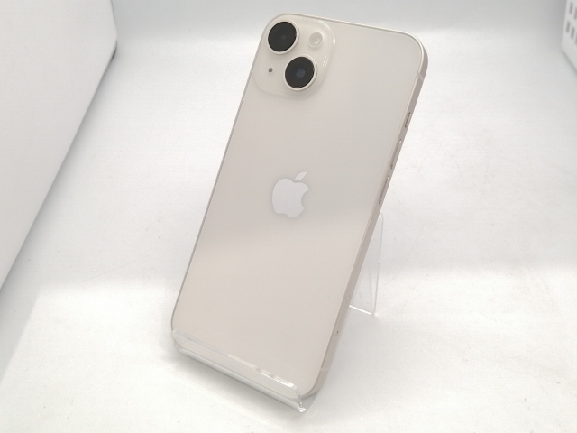【中古】Apple SoftBank 【SIMフリー】 iPhone 14 128GB スターライト MPUQ3J/A【広島本通】保証期間１ヶ月【ランクC】