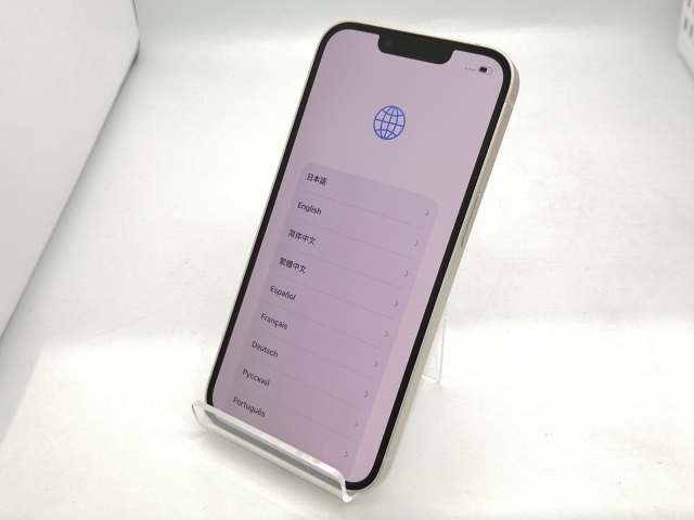 【中古】Apple SoftBank 【SIMフリー】 iPhone 14 128GB スターライト MPUQ3J/A【広島本通】保証期間１ヶ月【ランクC】_1