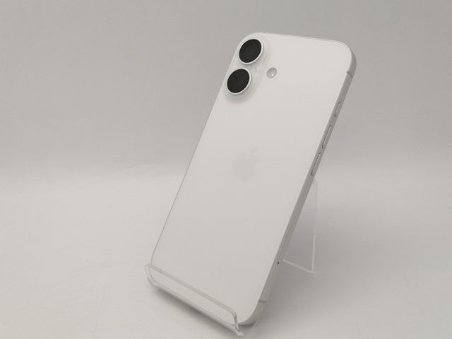 【中古】Apple docomo 【SIMフリー】 iPhone 16 128GB ホワイト MYDR3J/A【広島本通】保証期間１ヶ月【ランクA】