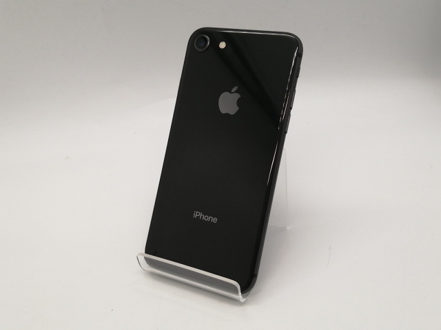 【中古】Apple au 【SIMロック解除済み】 iPhone 8 64GB スペースグレイ MQ782J/A【広島本通】保証期間１ヶ月【ランクC】