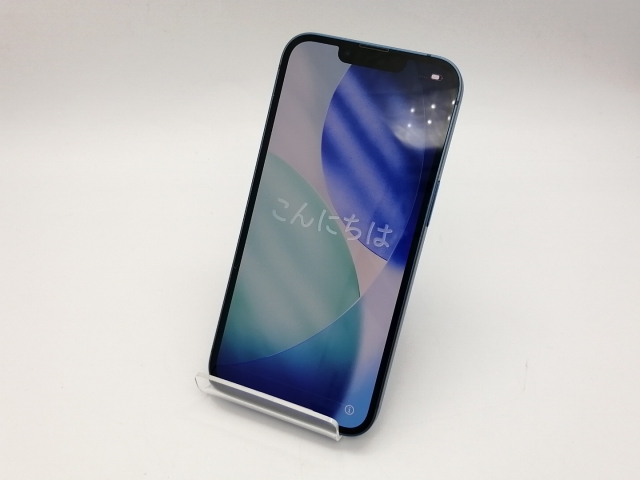【中古】Apple SoftBank 【SIMフリー】 iPhone 13 128GB ブルー MLNG3J/A【広島本通】保証期間１ヶ月【ランクC】
